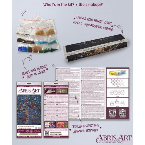 Abris Art - Kit principal de bordado con cuentas Donde viven los cuentos de hadas