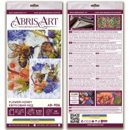Abris Art - Kit principal de bordado con abalorios Miel de flores