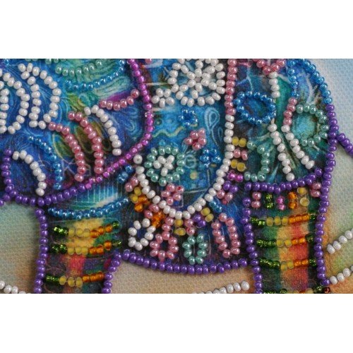 Abris Art - Kit de bordado Mini Bead Elefante neón