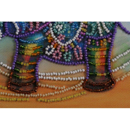 Abris Art - Kit de bordado Mini Bead Elefante neón