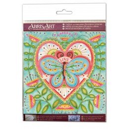 Abris Art - Kit de bordado Mini Bead Corazón de verano
