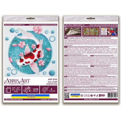 Abris Art - Kit principal de bordado con cuentas Carpa koi