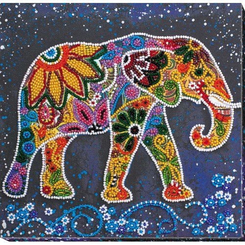 Abris Art - Kit de bordado de cuentas mediano Elefante indio