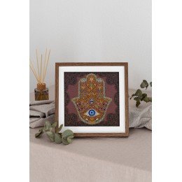 Abris Art - Kit principal de bordado con cuentas Hamsa dorado