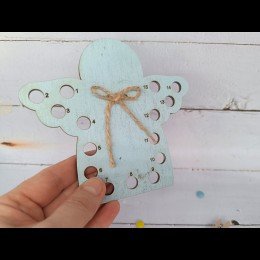 Wooden thread organizer - Blue angel