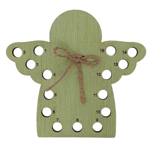 Wooden thread organizer - Green angel