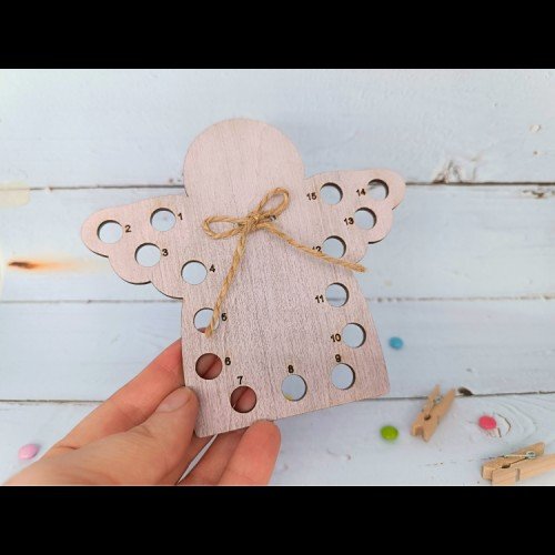 Organizador de hilos de madera - Pink angel