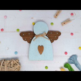 Wooden bead organizer - Blue angel