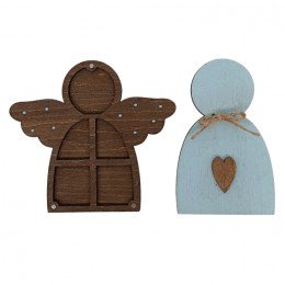 Wooden bead organizer - Blue angel