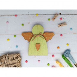 Wooden bead organizer - Green angel