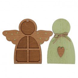 Wooden bead organizer - Green angel