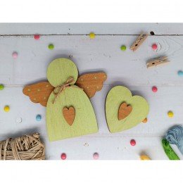 Wooden bead organizer - Green angel