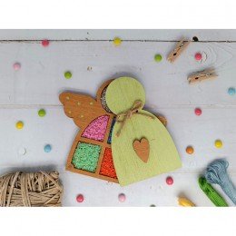 Wooden bead organizer - Green angel