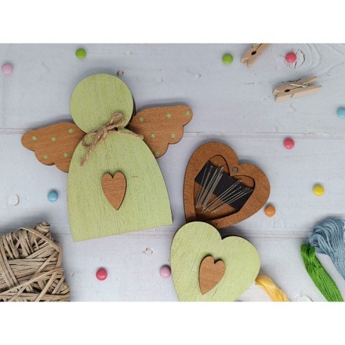 Wooden bead organizer - Green angel