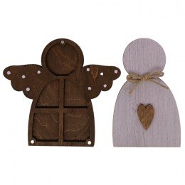 Wooden bead organizer - Pink angel
