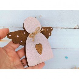 Wooden bead organizer - Pink angel