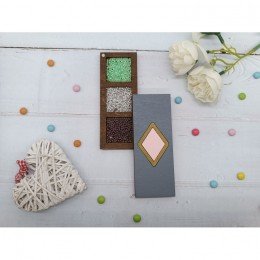 Wooden bead organizer - Pink rhombus