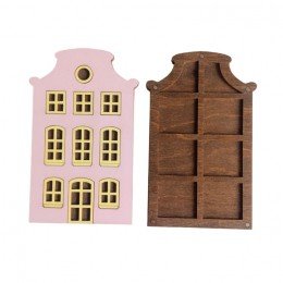 Wooden bead organizer - Pink House