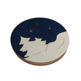 Wooden bead organizer - Winter forest