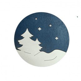 Wooden bead organizer - Winter forest