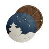 Wooden bead organizer - Winter forest