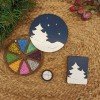 Wooden bead organizer - Winter forest
