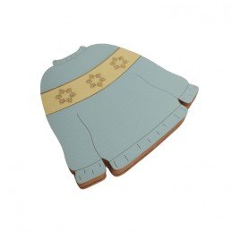 Wooden bead organizer - Blue sweater