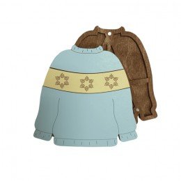 Wooden bead organizer - Blue sweater