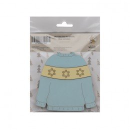 Wooden bead organizer - Blue sweater