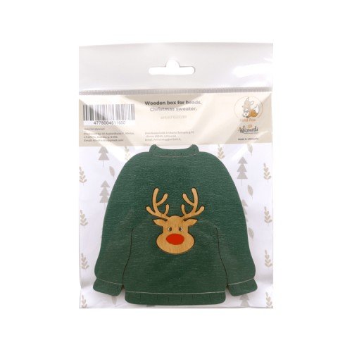 Wooden bead organizer - Christmas sweater