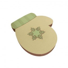 Wooden bead organizer - Yellow mitten