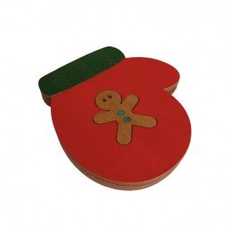 Wooden bead organizer - Christmas mitten