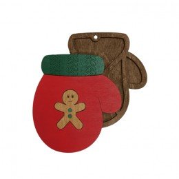 Wooden bead organizer - Christmas mitten