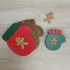 Wooden bead organizer - Christmas mitten