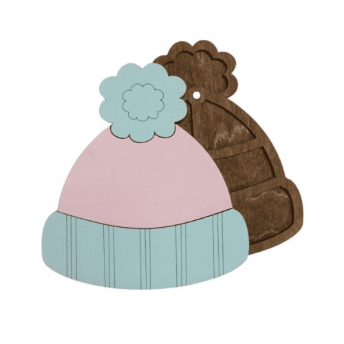 Wooden bead organizer - Pink hat