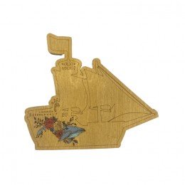 Wooden bead organizer - Ship
