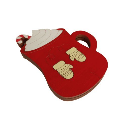 Wooden bead organizer - Red cup