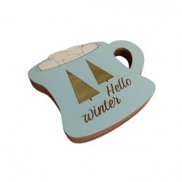 Wooden bead organizer - Blue cup