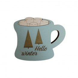 Wooden bead organizer - Blue cup