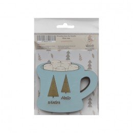 Wooden bead organizer - Blue cup