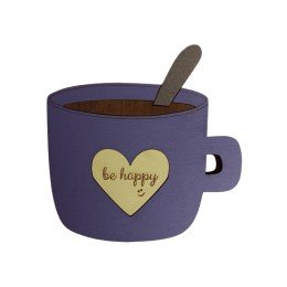 Wooden bead organizer - Purple cup