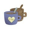 Wooden bead organizer - Purple cup