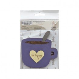 Wooden bead organizer - Purple cup