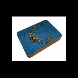 Wooden needle organizer - Blue