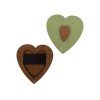 Wooden needle organizer - Green heart
