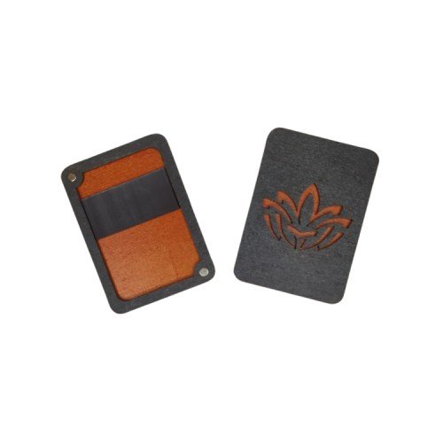 Organizador de agujas de madera - Patrón naranja