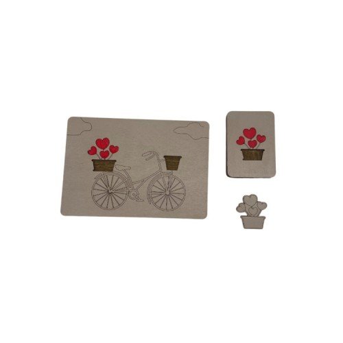 Wooden needle organizer - Love