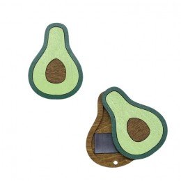 Wooden needle organizer - Avocado