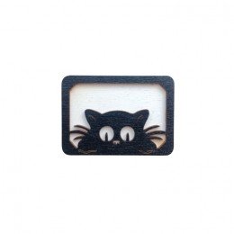 Wooden needle organizer - Cat