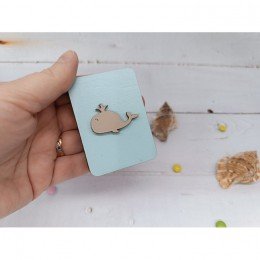 Wooden needle organizer - Whale
